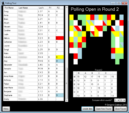 Multi-round polling tool in use