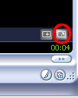 The Full Screen button in Windows Media Player